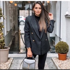 ZARA  WOMEN’s DOUBLE BREASTED BLAZER